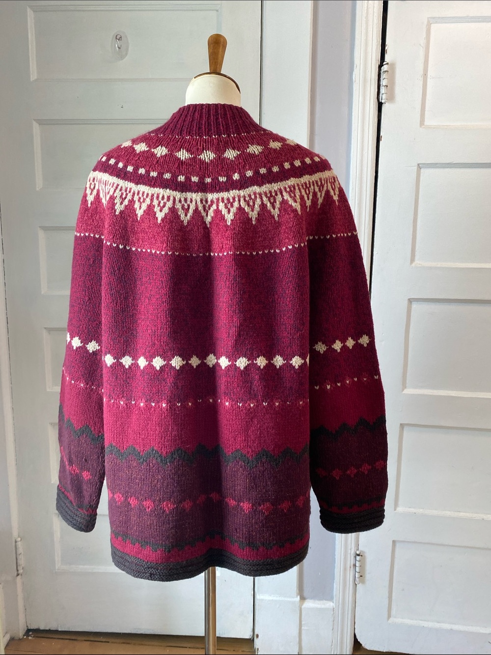 Lands End Wool Full Zip Cardigan, Size 1X - Picture 5 of 14